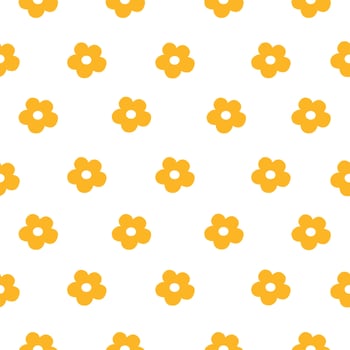 Cute Orange flower pattern vector