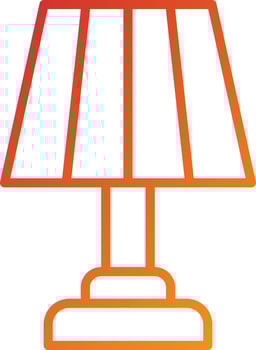 Table Lamp Icon Style vector