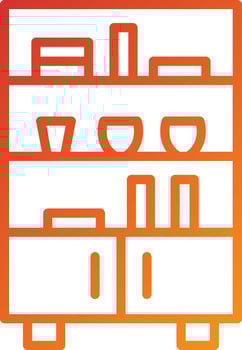 Shelves Icon Style vector