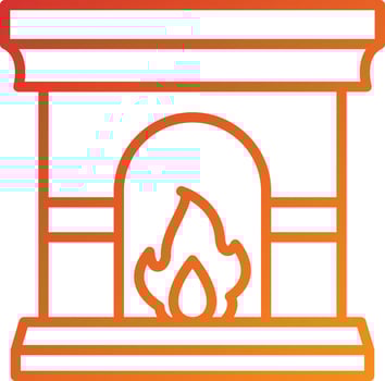 Fireplace Icon Style vector