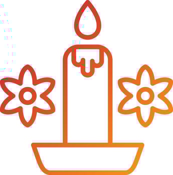 Scented Candle Icon Style vector