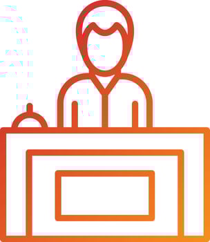Receptionist Icon Style vector
