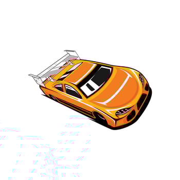 car toys racing yellow color vector