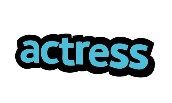 ACTRESS writing vector design on white background