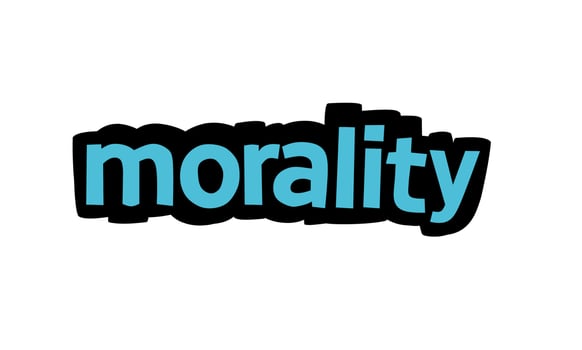 MORALITY writing vector design on white background