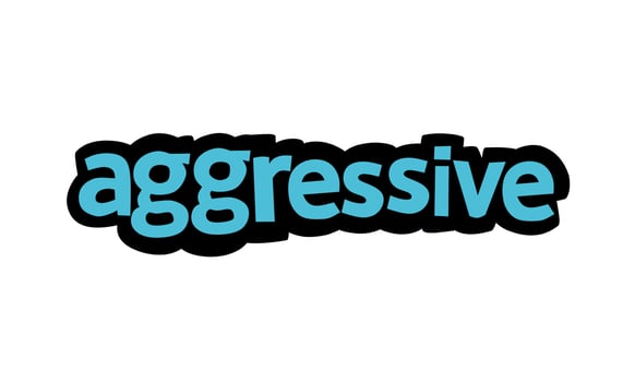 AGGRESSIVE writing vector design on white background