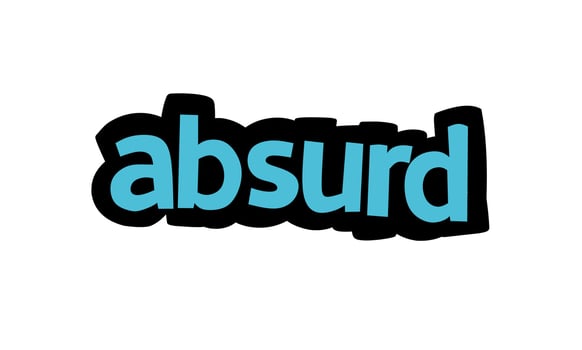 ABSURD writing vector design on white background