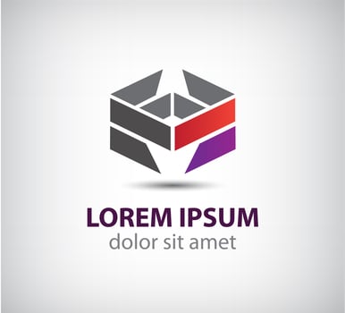 vector abstract geometric icon, logo isolated
