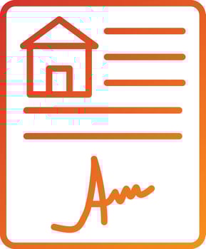 House Contract Icon Style vector