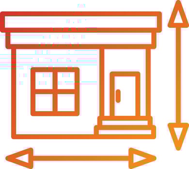 House Measurement Icon Style vector