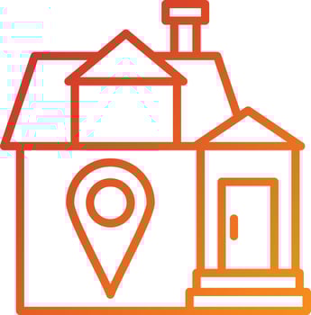 House Direction Icon Style vector