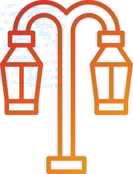 Street Lights Icon Style vector