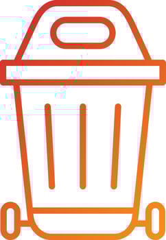Trash Can Icon Style vector