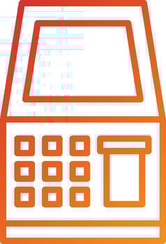 Atm Machine Icon Style vector