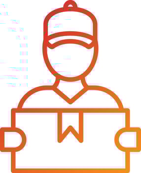 Delivery Man Icon Style vector