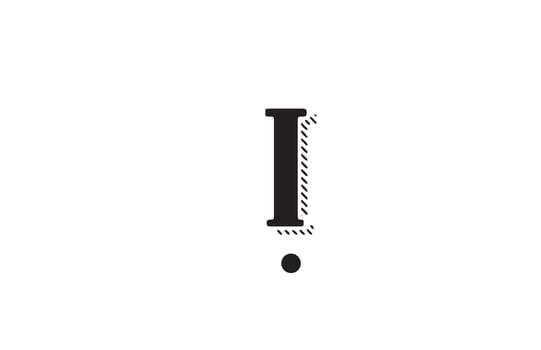 black and white I alphabet letter icon logo design. Creative template for business or company vector