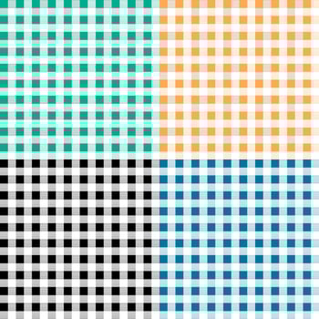 Colorful Checkered Flannel patterns of square for background. vector