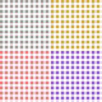 Colorful Checkered Flannel patterns of square for background. vector