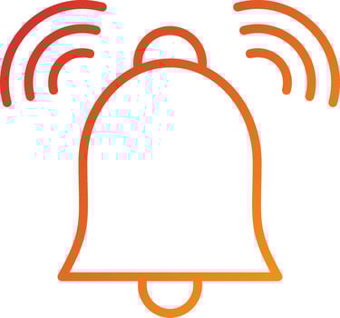 Notification Bell Icon Style vector