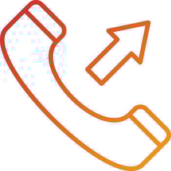 Outgoing Call Icon Style vector