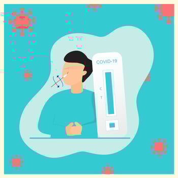 illustration Antigen test kits vector