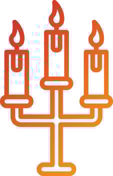 Wedding Candle Icon Style vector