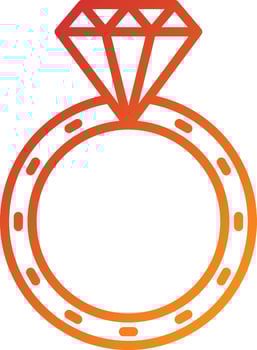 Wedding Ring Icon Style vector