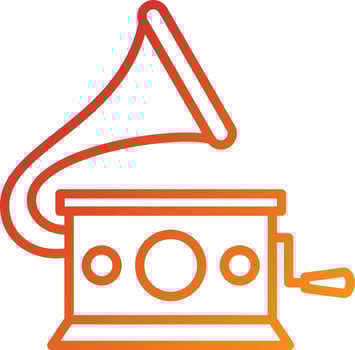 Gramophone Icon Style vector