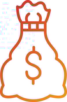 Money Bag Icon Style vector