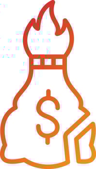 Bankruptcy Icon Style vector