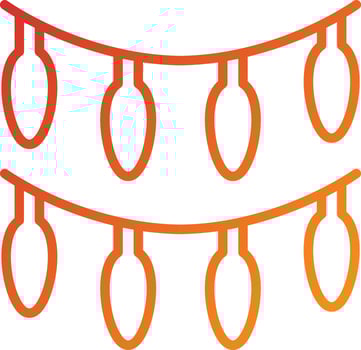 New Year Lights Icon Style vector