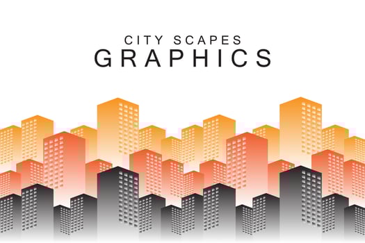 city scapes graphics, Vector illustration concepts for social media banners and post, business presentation and report templates, marketing material, print design.