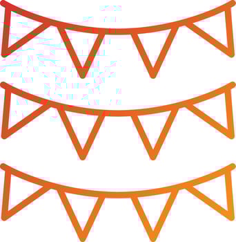 New Year Flags Icon Style vector