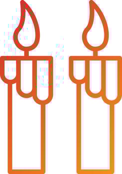 Candles Icon Style vector