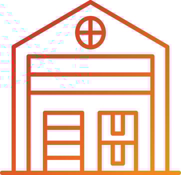 Warehouse Icon Style vector