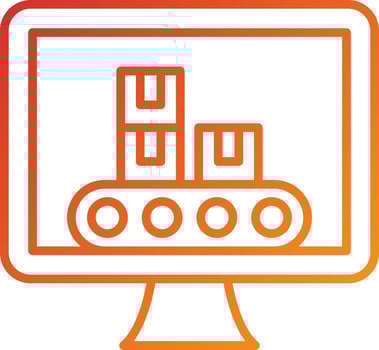 Monitor Icon Style vector
