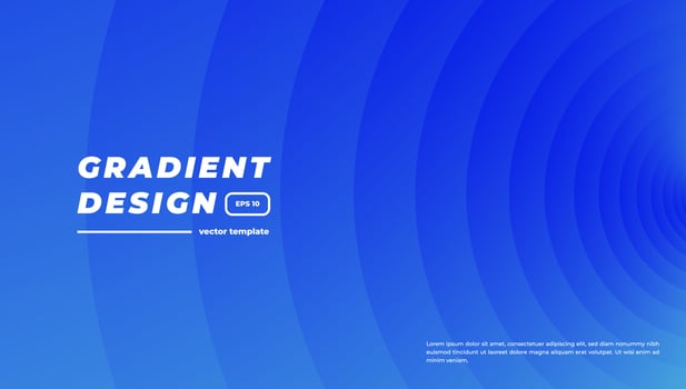 Blue gradient background. Circle gradient shapes. Vector illustration