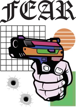 FEAR T SHIRT DESIGN READY TO PRINT vector