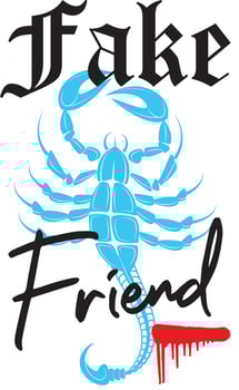 FAKE FRIEND T SHIRT DESIGN READY TO PRINT vector