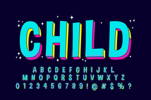 Cartoon alphabet design vector