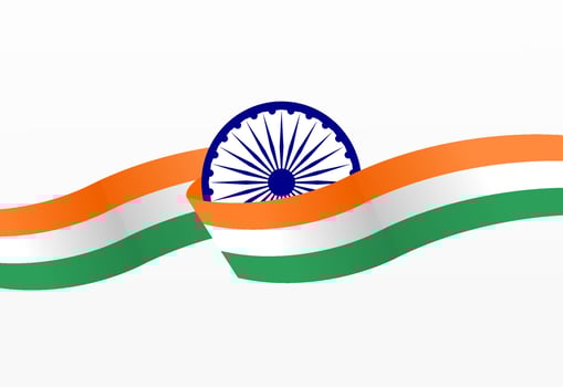 India Flag Vector Simple Wallpaper for Republic Day or Indian Country Events