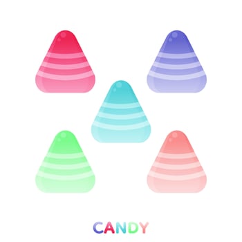 Set of Cute colourful candy, Vector, Illustration. vector