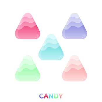 Set of Cute colourful candy, Vector, Illustration. vector