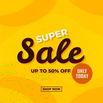 super sale yellow and black abstract sale banner promotion elegant vector