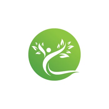 Ecology people nature logo element vector
