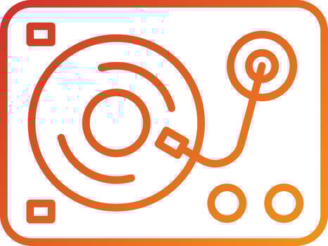 Turn Table Icon Style vector