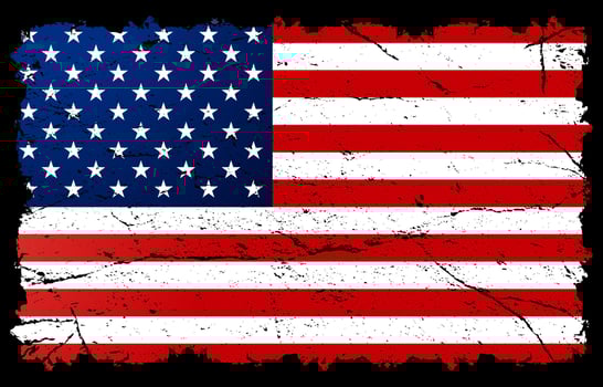 Black American Distressed Flag vector