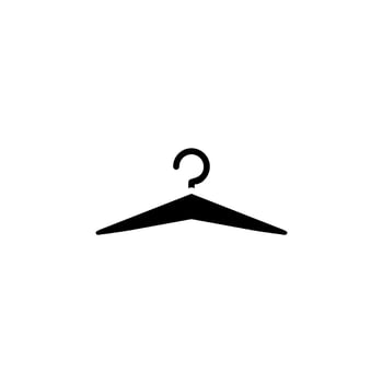 Clothes Hanger Solid Icon Vector Illustration Logo Template. Suitable For Many Purposes.