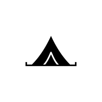 Camp, Tent, Camping, Travel Solid Icon Vector Illustration Logo Template. Suitable For Many Purposes.