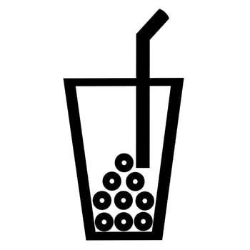 Taiwanese bubble milk tea famous drink. vector